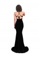 Best Spandex Open Back Long V-Neck Mermaid Formal Evening Dress