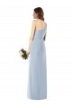 Best Stretch Crepe Long One Shoulder Light Sky Blue Trumpet Semi Formal Evening Dress