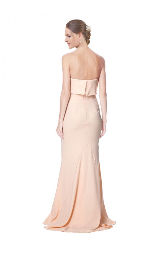 Best Stretch Crepe Long Strapless Mermaid Black Tie Evening Dress