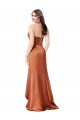 Best Silky Satin Low Back Long Spaghetti Straps A-Line High Low Evening Dress