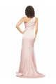 Best Silky Satin Long One Shoulder Sheath Black Tie Evening Dress