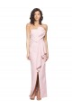 Best Stretch Crepe Low Back Long Strapless Pink Sheath Formal Dress