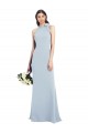 Best Stretch Crepe Open Back Long Bow Neck Trumpet Semi Formal Evening Dress